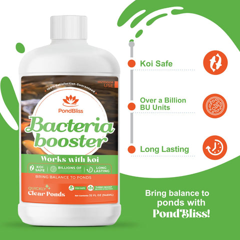 PondBliss Beneficial Booster koi-friendly formula supports safer pond habitats.