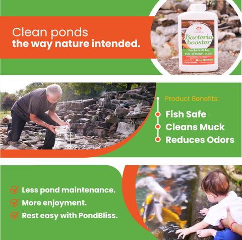 PondBliss Beneficial Booster pond ecology balance implies harmonious water life.