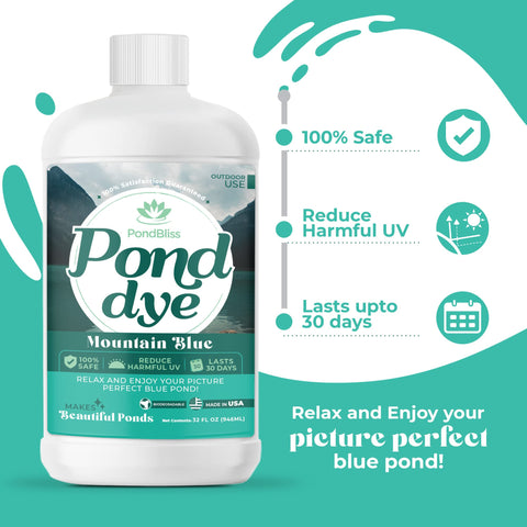 PondBliss Mountain Blue dye closeup texture showing deep royal hue