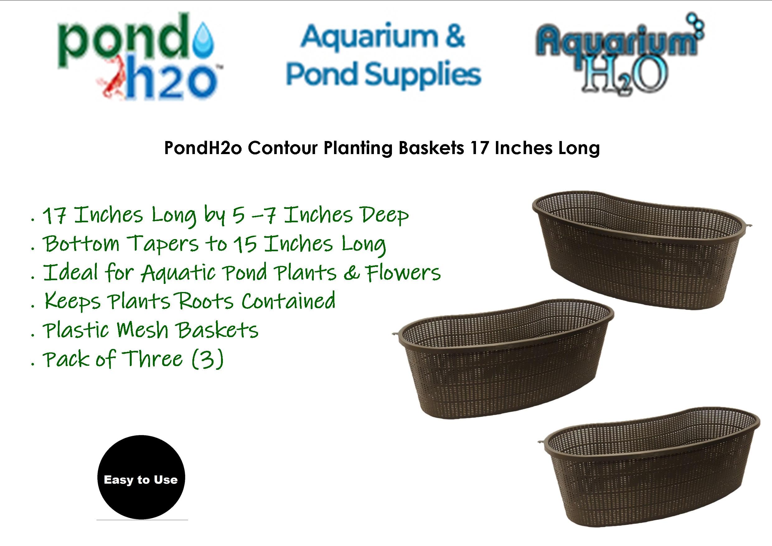 PondH2o three-pack contour baskets provide versatile planting options for water gardens.
