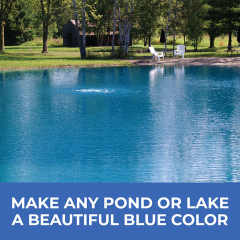 PondValue self-dispersing dye demonstrates even distribution in water.