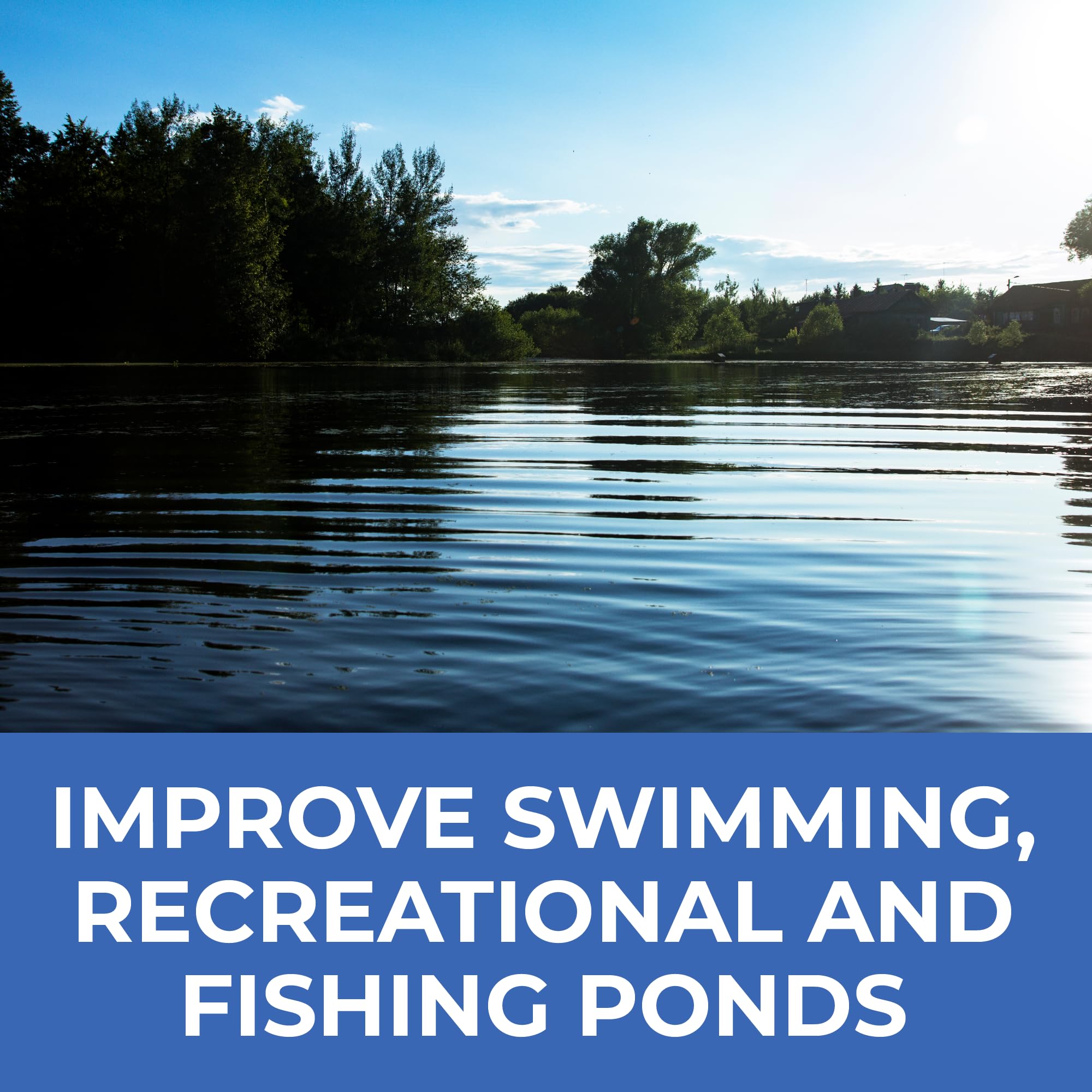 Recreational pond ready for use after PondValue muck reduction.