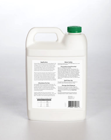 Pond Worx Water Clear gallon-size solution ready to treat thousands of gallons.
