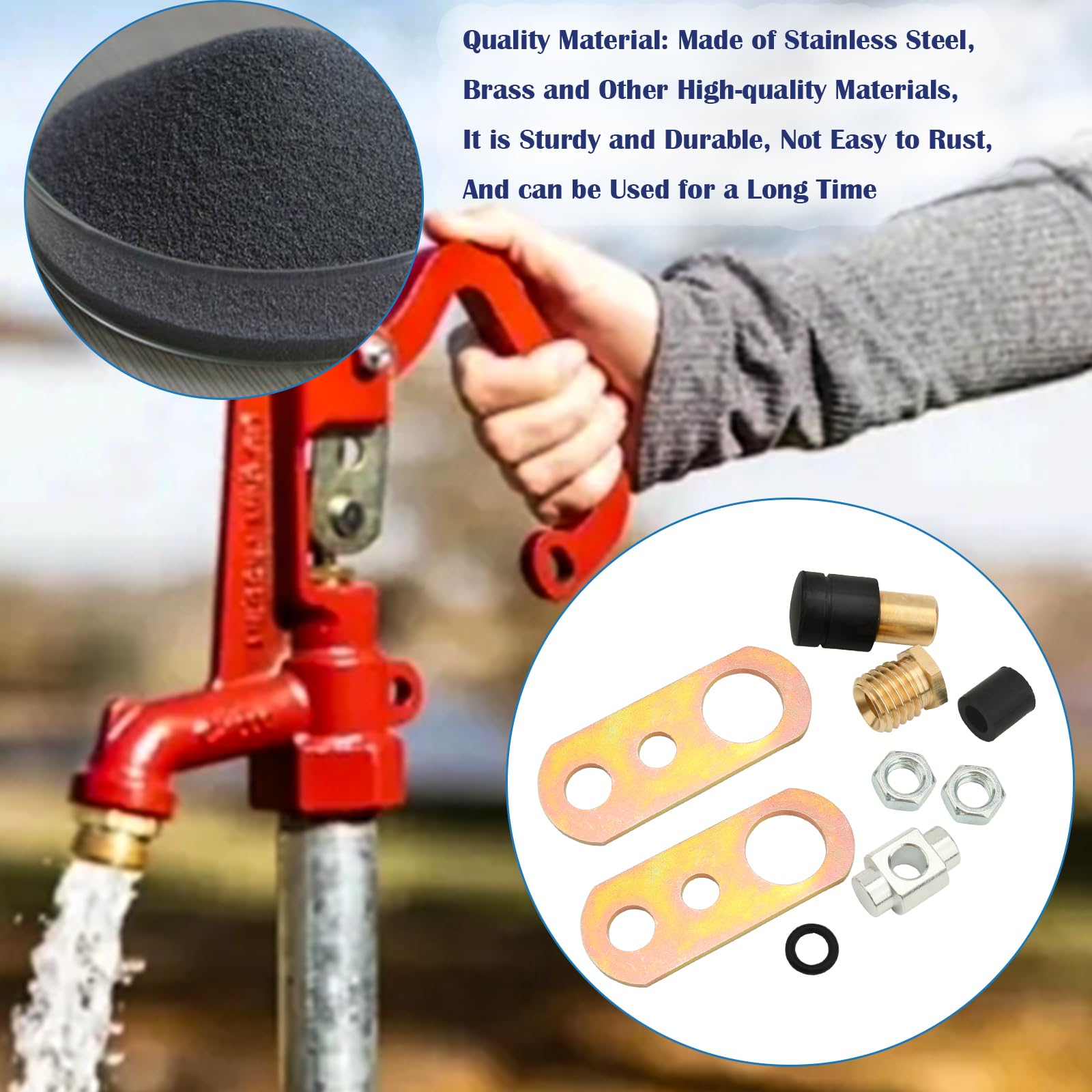 Pongle stainless steel and brass components deliver durable, rust-resistant hydrant kit performance.