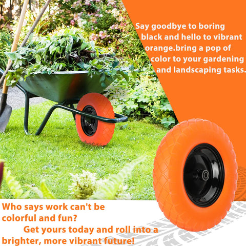 Pontuss wheel features universal compatibility with most wheelbarrows and trailers