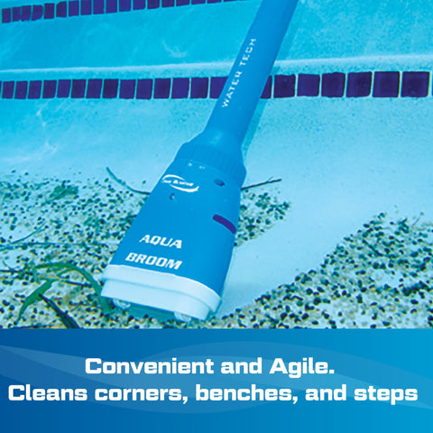 Battery-powered Aqua Broom runs up to three hours
