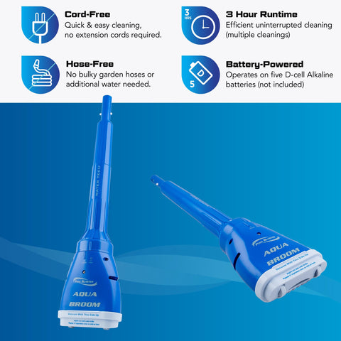 Lightweight Aqua Broom design for easy handling and maneuverability