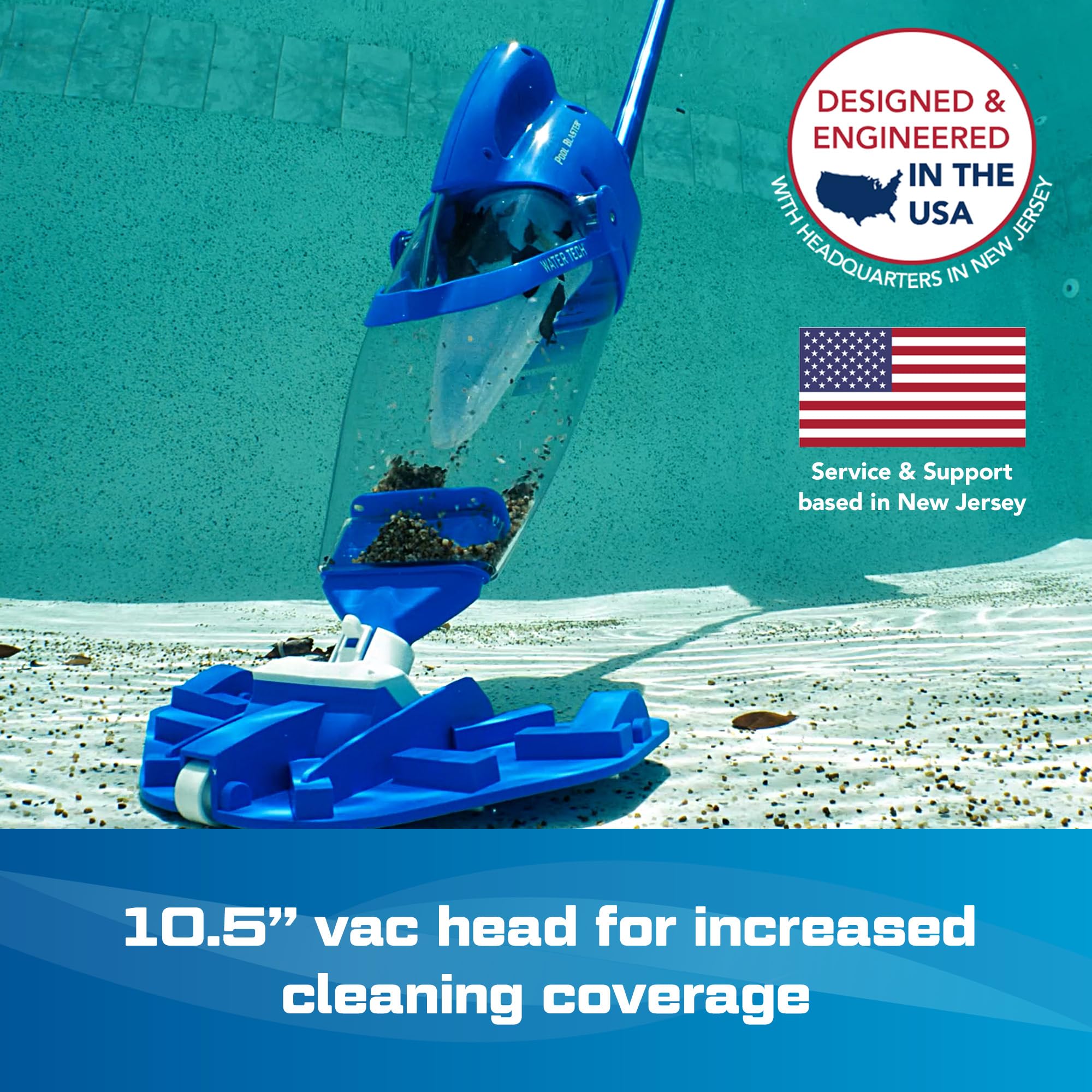 POOL BLASTER Centennial cordless vacuum compatible with standard telescopic pool poles