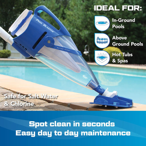 POOL BLASTER Centennial cordless vacuum with a 10.5-inch head for efficient debris pickup