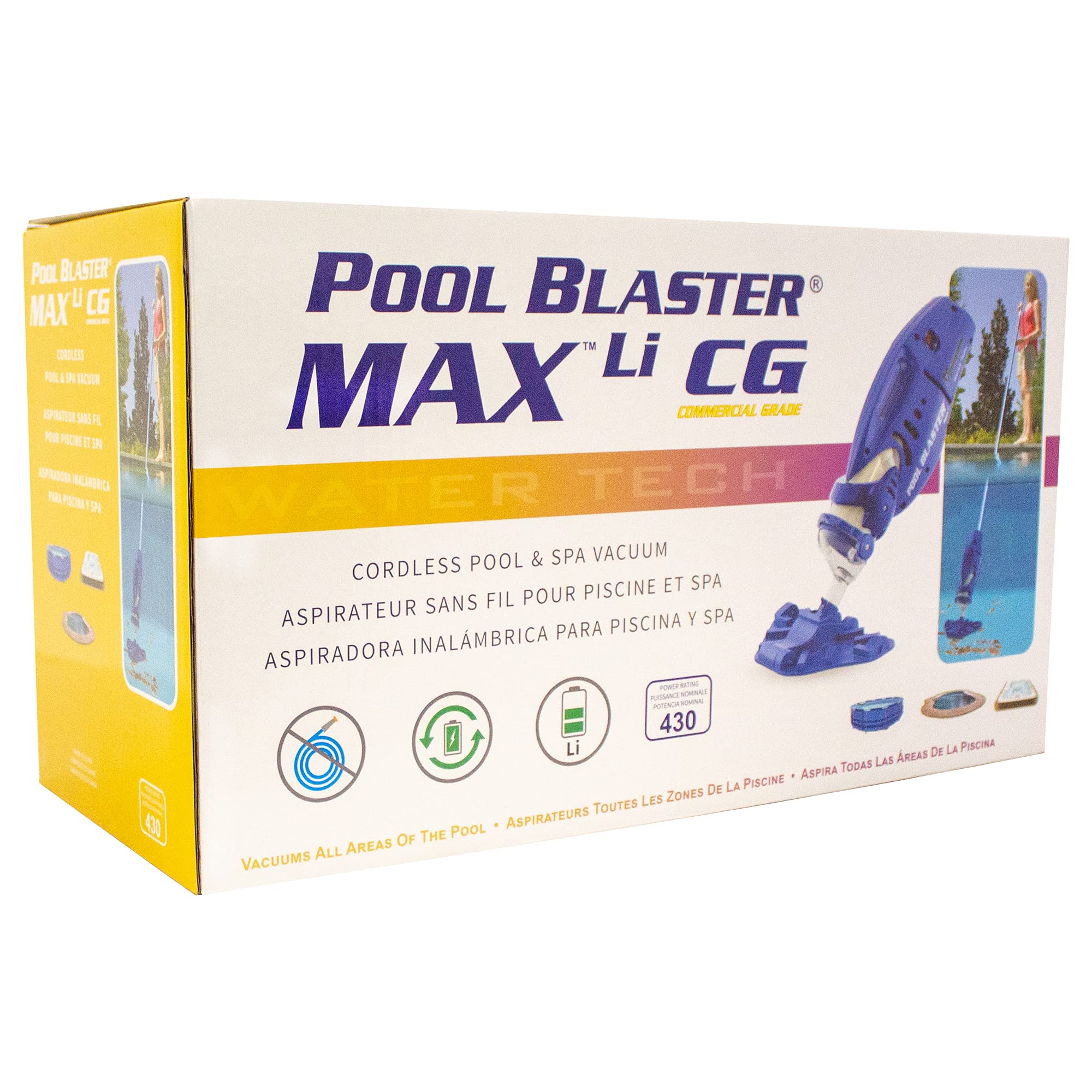 Pool Blaster Max CG strong suction powers debris pickup.