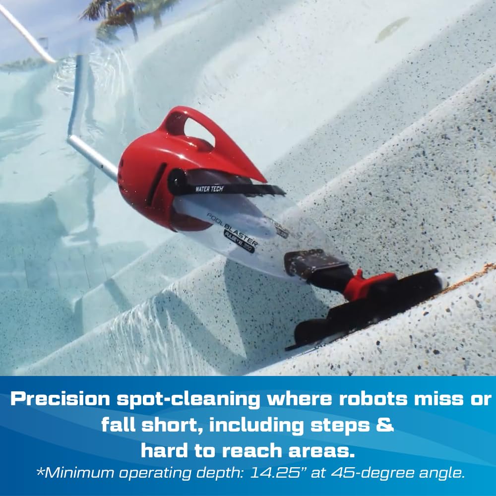 POOL BLASTER Pulse XL 350 easy debris release speeds emptying process.