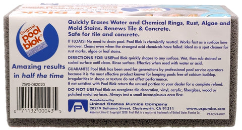 Pool Blok is safe for most pool materials like tile and concrete
