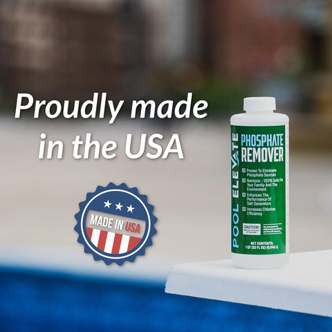 POOL ELEVATE phosphate remover dispensing demonstrates easy, user-friendly application.
