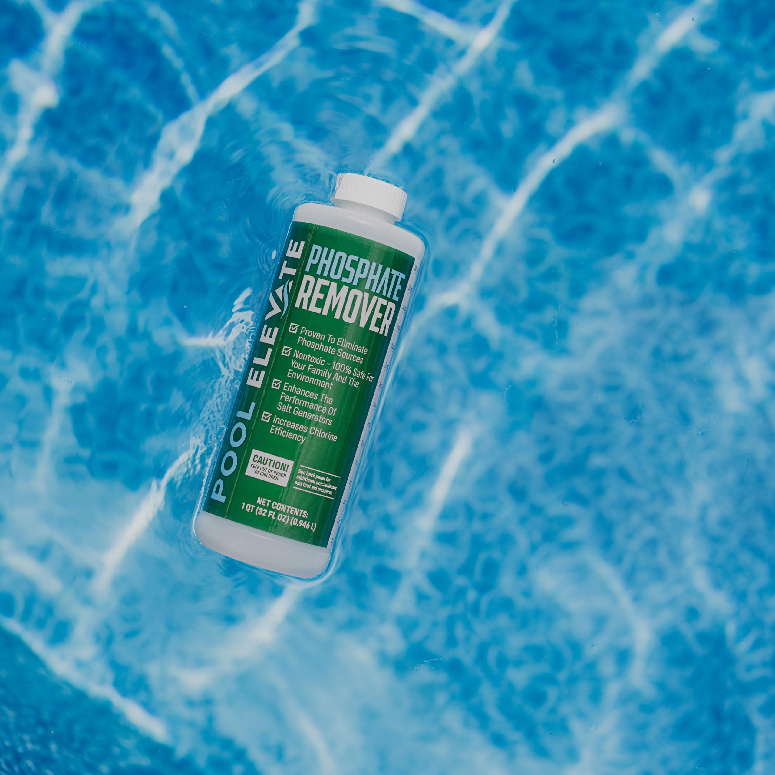 POOL ELEVATE phosphate remover saltwater-compatible formula supports versatile systems.