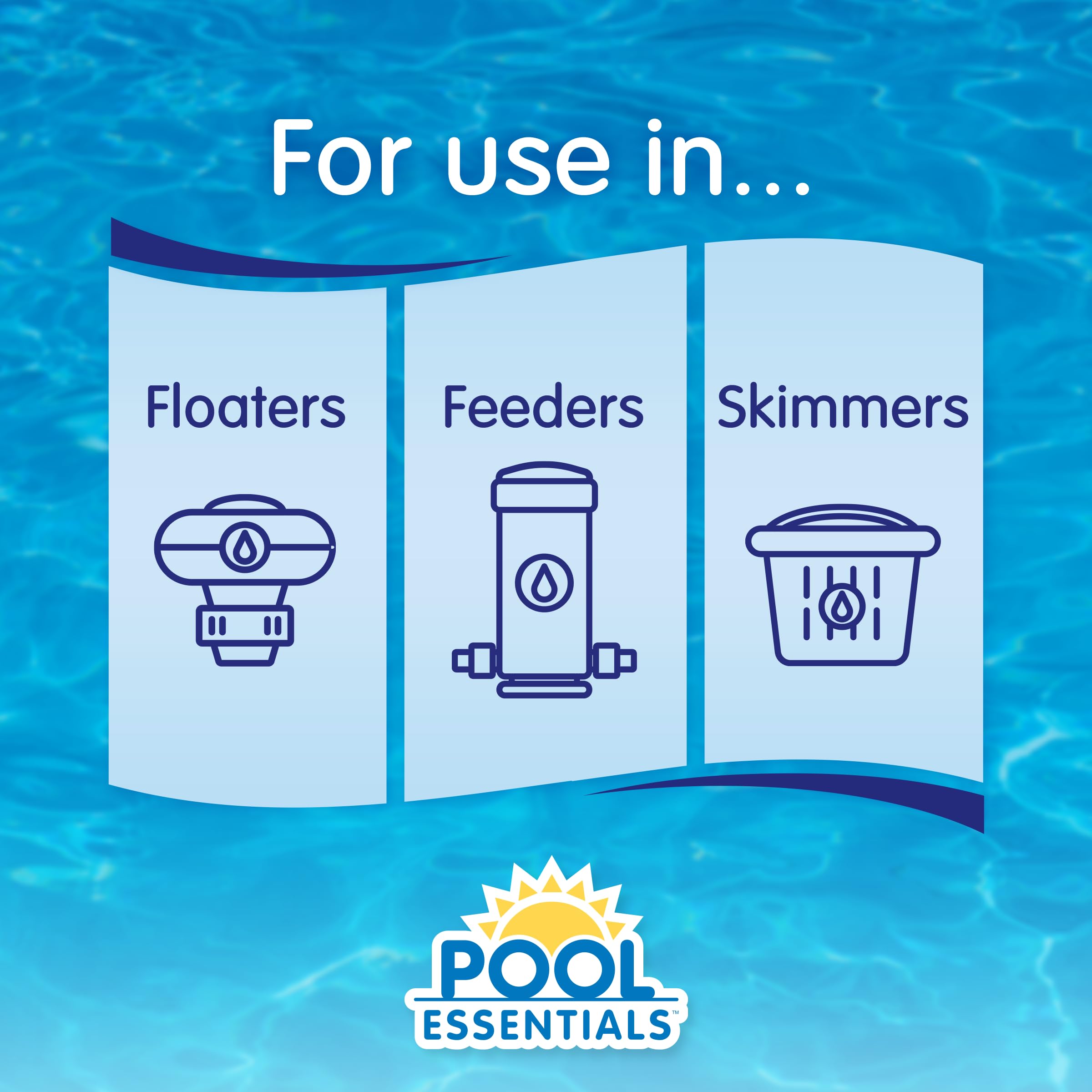 Pool Essentials tablets with sunlight protector stay active longer
