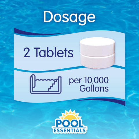 Pool Essentials tablets in skimmer for easy dosing