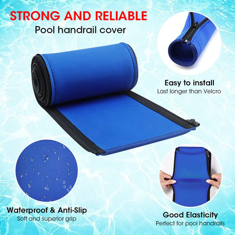 Soft neoprene Pool Handrail Cover provides comfortable touch