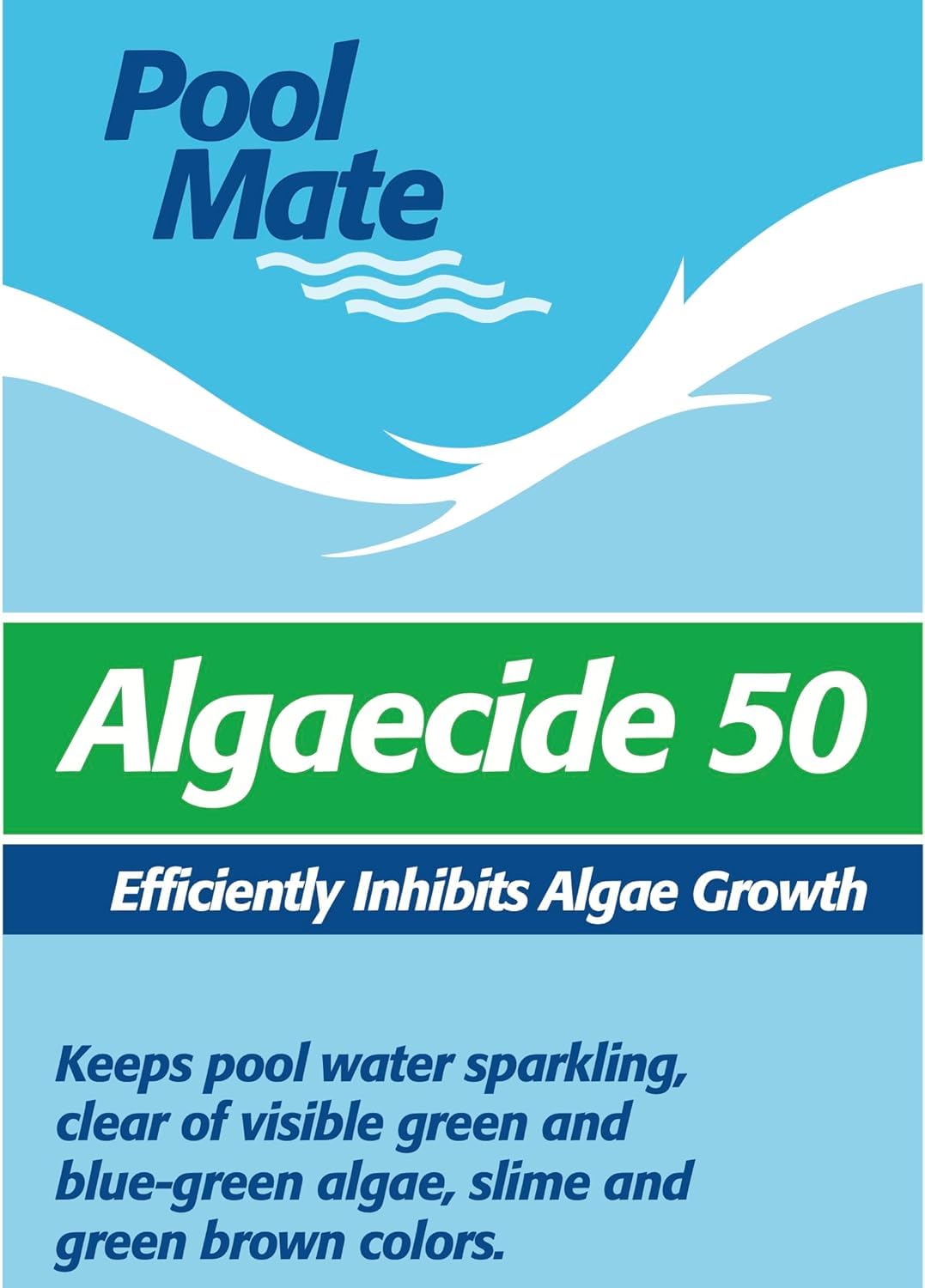 Pool Mate algaecide in pool water showing enhanced clarity