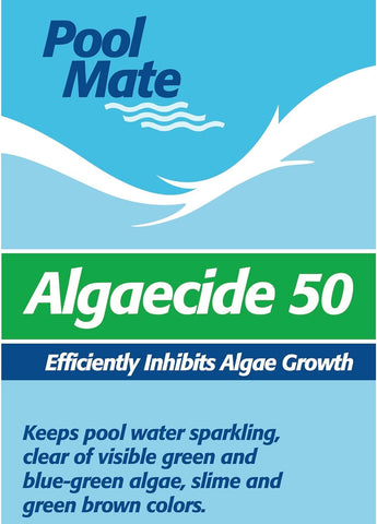 Pool Mate algaecide in pool water showing enhanced clarity