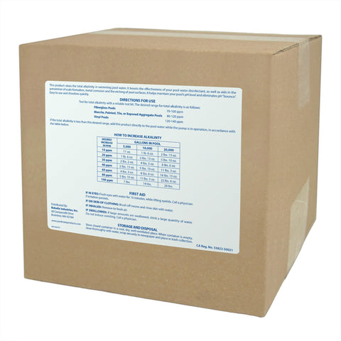 Pool Mate alkalinity increaser dissolving powder for quick dispersal in pool water