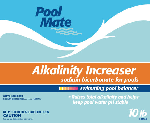 Pool Mate packaging closeup shows premium 10 lb product for easy maintenance
