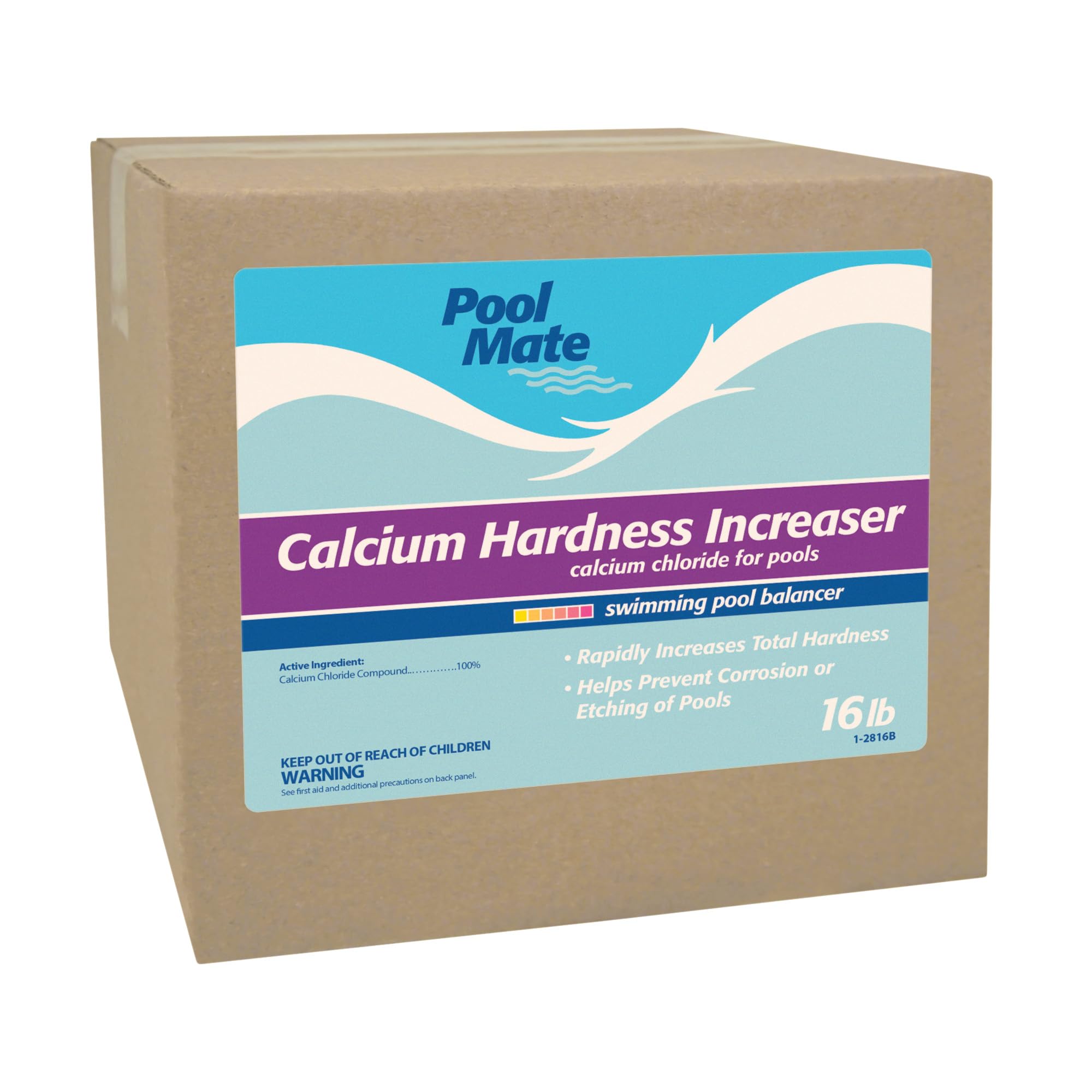 Pool Mate calcium hardness increaser front label guides safe use and readiness