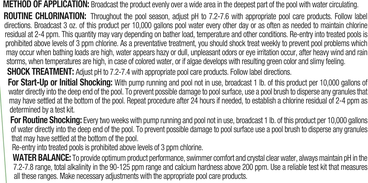 Pool Mate fast-dissolve chlorine for easy, residue-free pool maintenance.