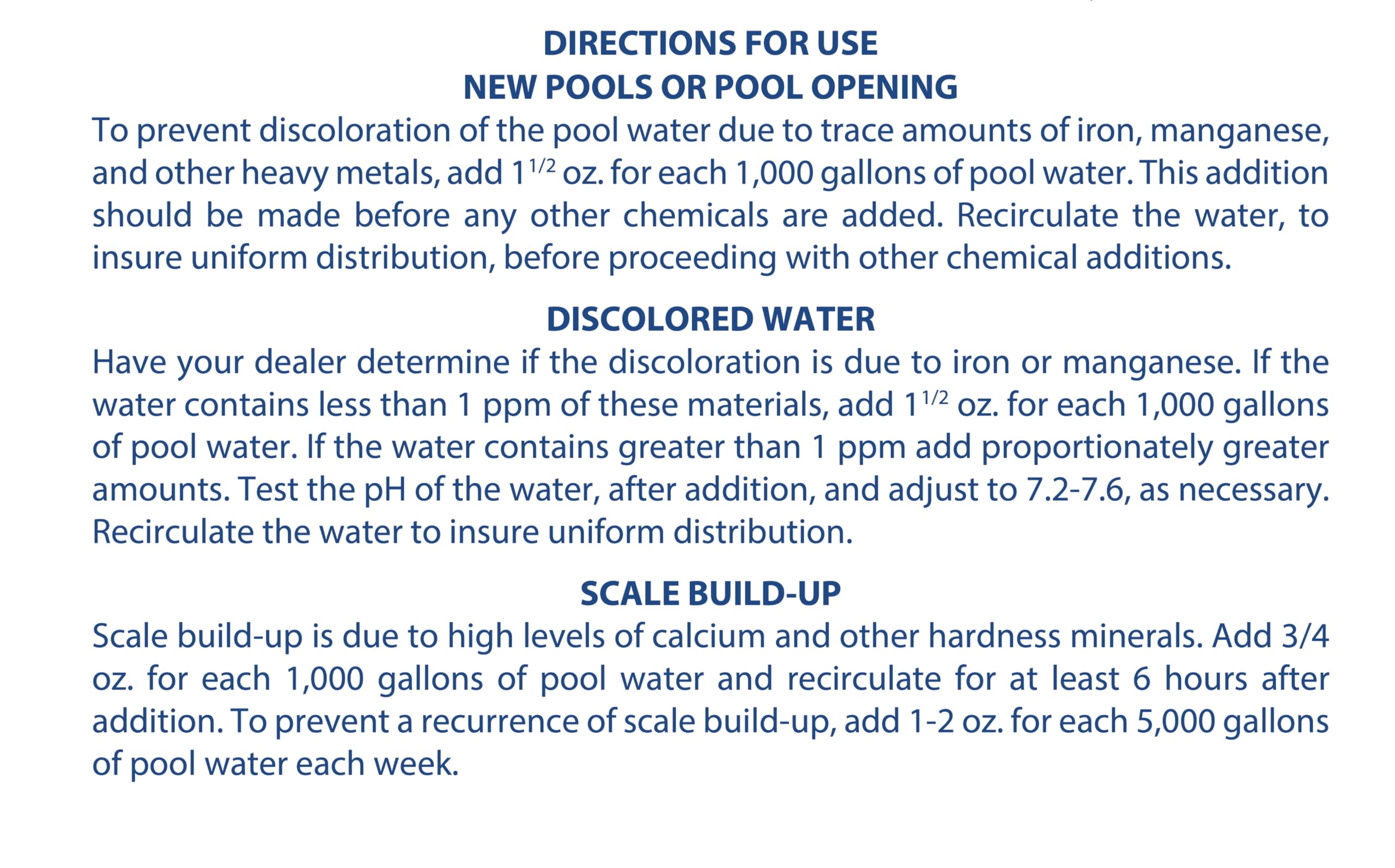Pool Mate scale prevention application showing treatment in use