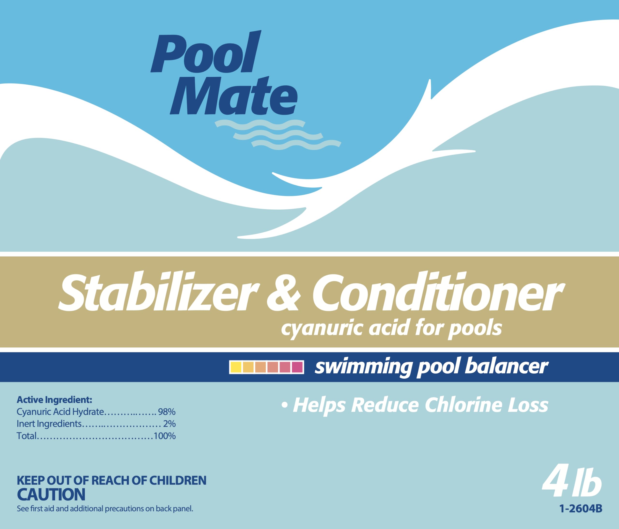 Pool Mate system with skimmer for even stabilizer distribution