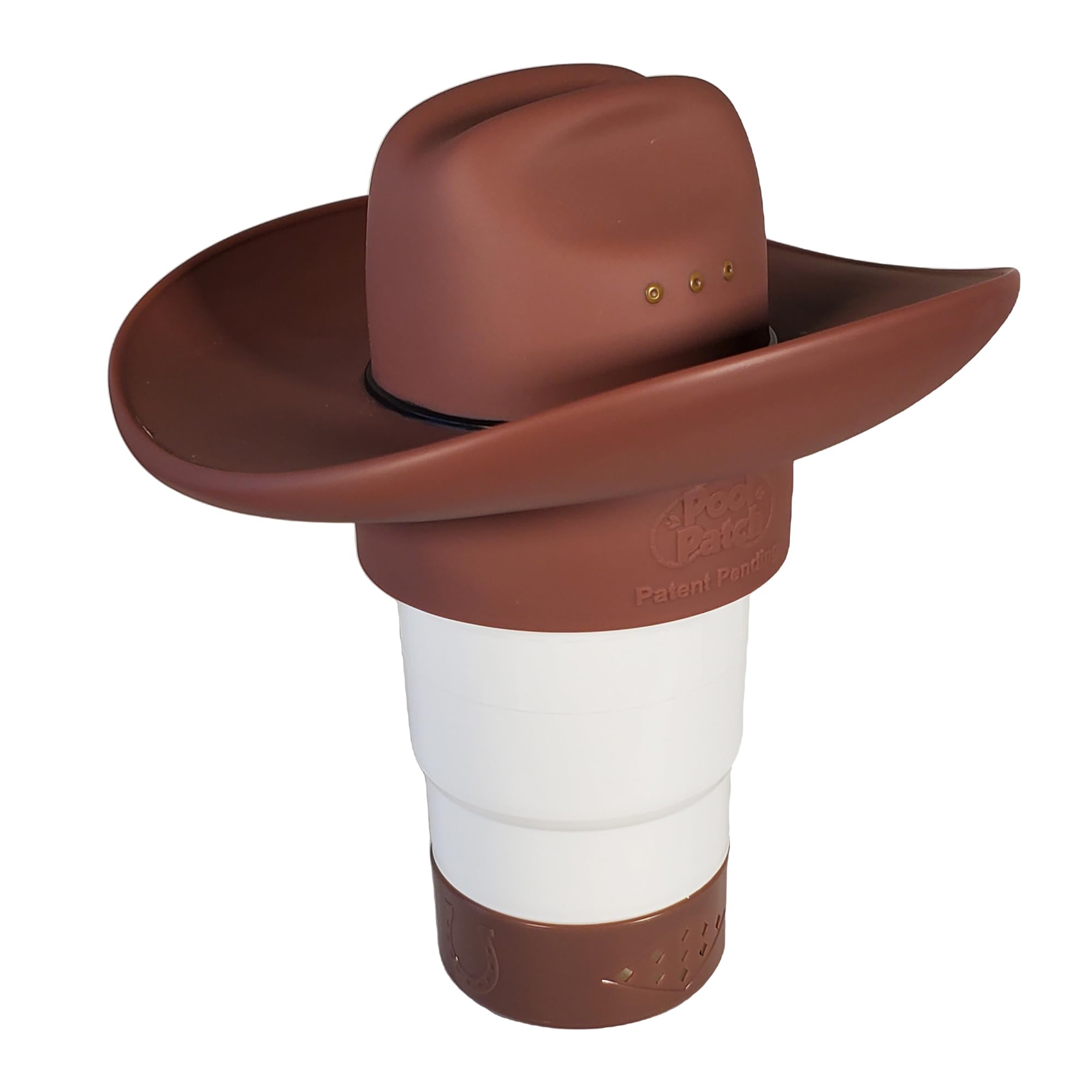 Pool Patch Cowboy Hat chlorine floater brown with steady tab release