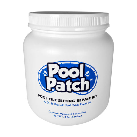 Pool Patch gray pool tile adhesive tub enables quick, strong tile repairs.