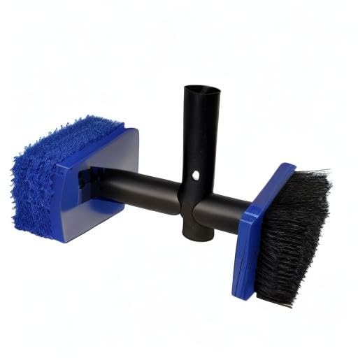 Pool Patch grout scrub capability for waterline grout cleaning