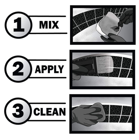 Pool Patch liquid cement bonder in use for strong adhesion
