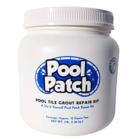 Pool Patch White grout repair kit tub for quick, durable pool tile fixes.