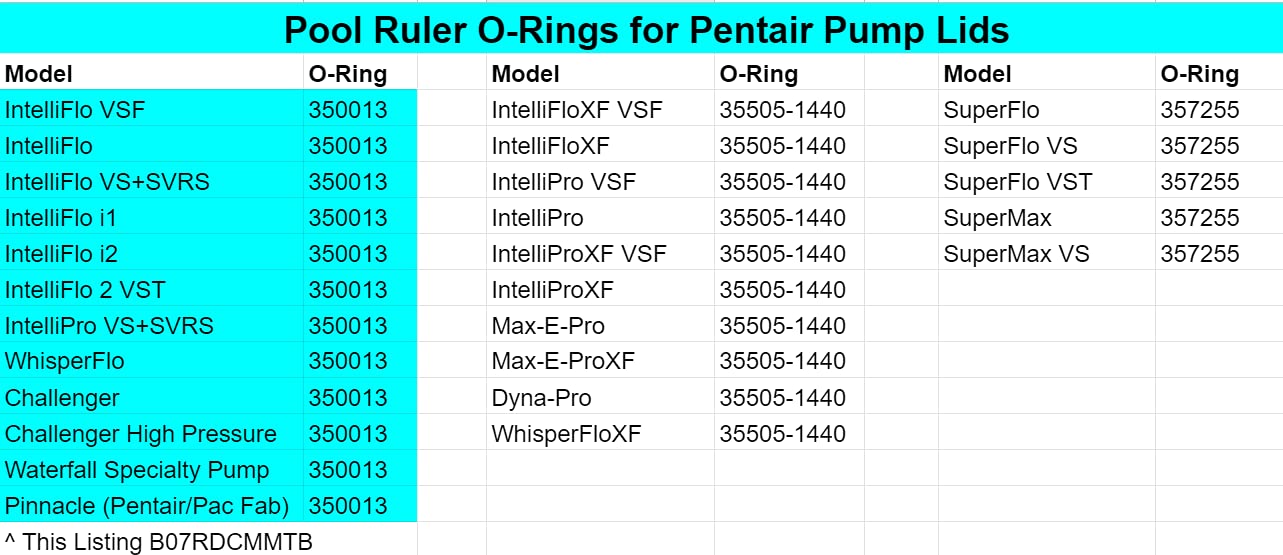 Pool Ruler IntelliFlo lid O-Ring fit promotes reliable pump performance.