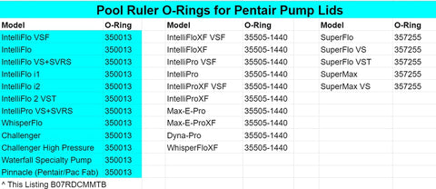 Pool Ruler IntelliFlo lid O-Ring fit promotes reliable pump performance.
