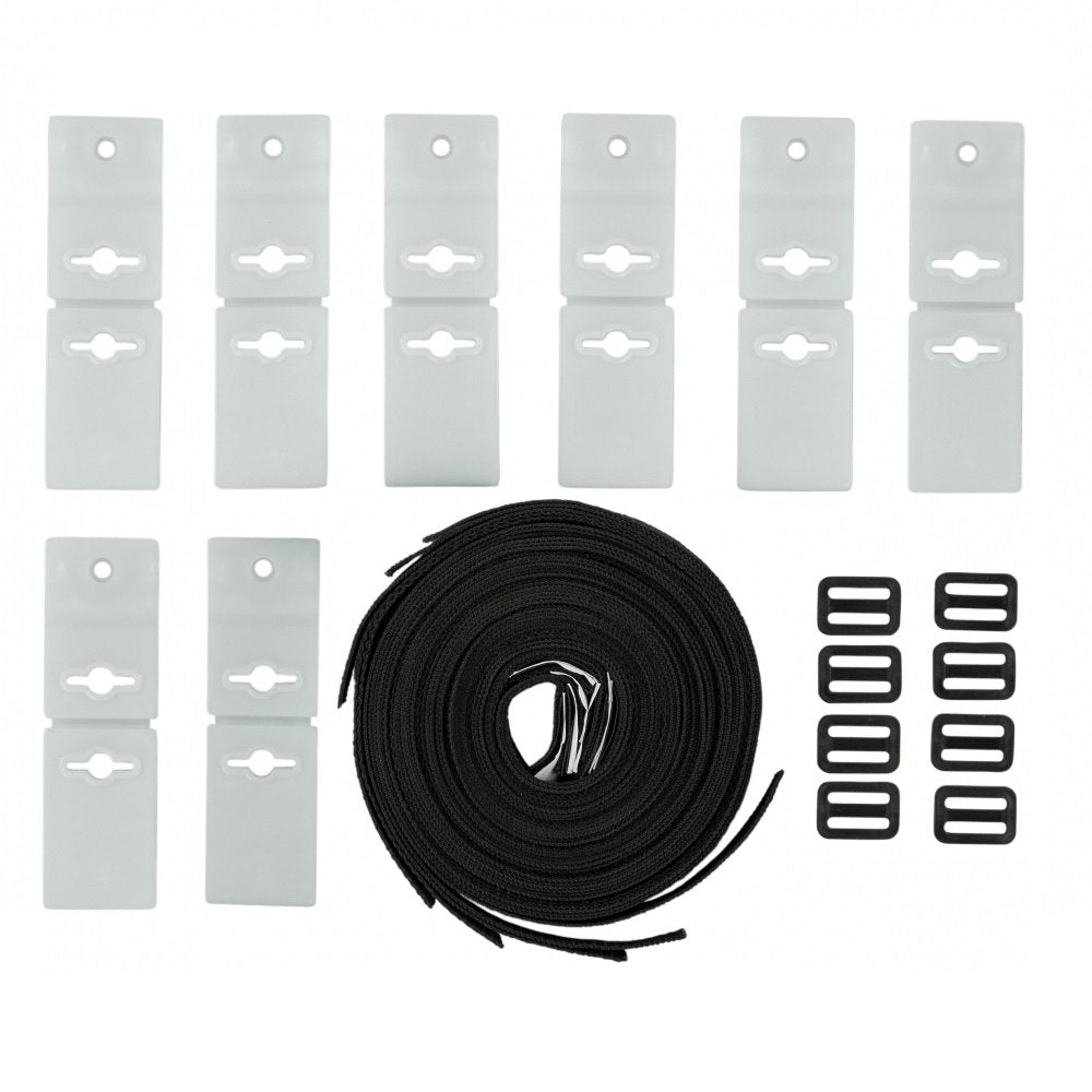 Pool Ruler solar cover reel attachment kit package enables secure reel setup