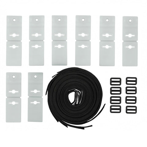 Pool Ruler solar cover reel attachment kit package enables secure reel setup