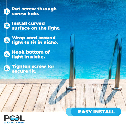 Pool Supplies & More universal-fit wedge aligning pool light niches