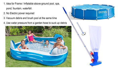 Pool Supply Town vacuum assembly diagram showing quick setup