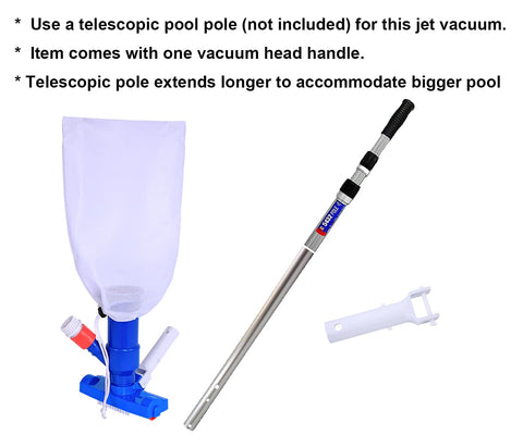 Pool Supply Town Venturi suction with garden hose enables powerful, no-electric cleaning.