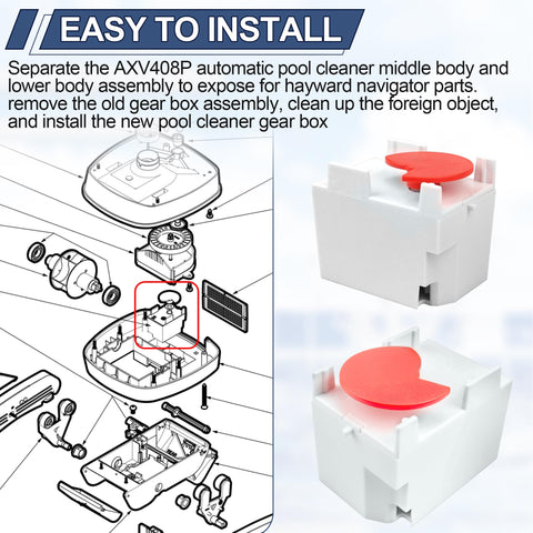 Pool Vac XL gear box compatible with Ultra XL models for extended use.