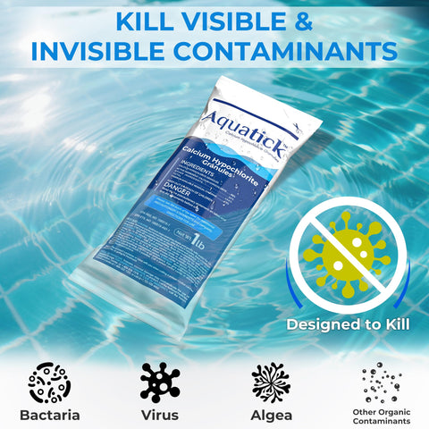 POOLACC crystal-clear water after shock treatment