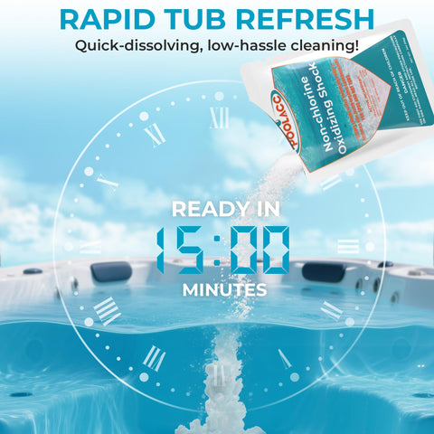 POOLACC-treated water shows improved clarity and sparkle.
