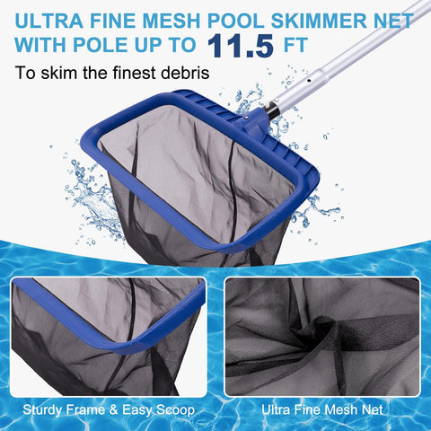 Poolaza 10.5 ft aluminum pole extends your cleaning reach