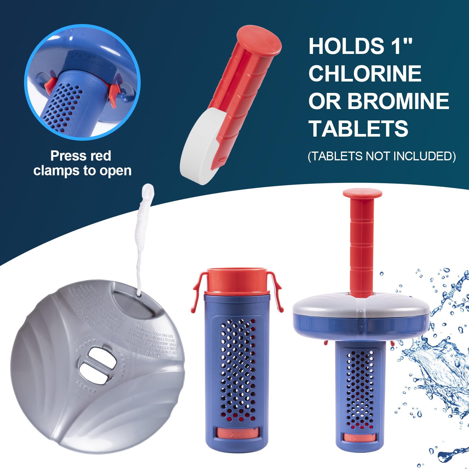 POOLAZA 57.5-inch aluminum pool pole extends reach for thorough cleaning.