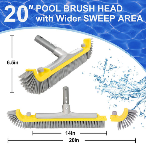 POOLAZA BPT-bristles deliver tough scrubbing power on stubborn debris.
