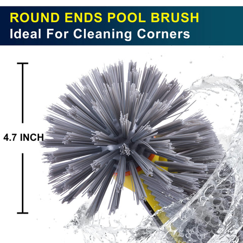 POOLAZA curved bristles design engaging walls and bottom.