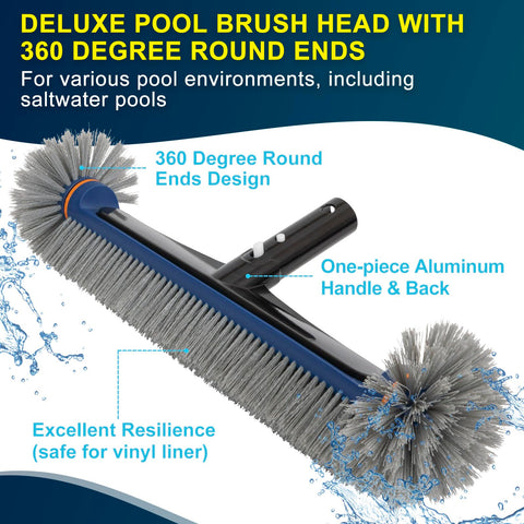 POOLAZA Aluminum handle for sturdy leverage and reduced fatigue during sessions