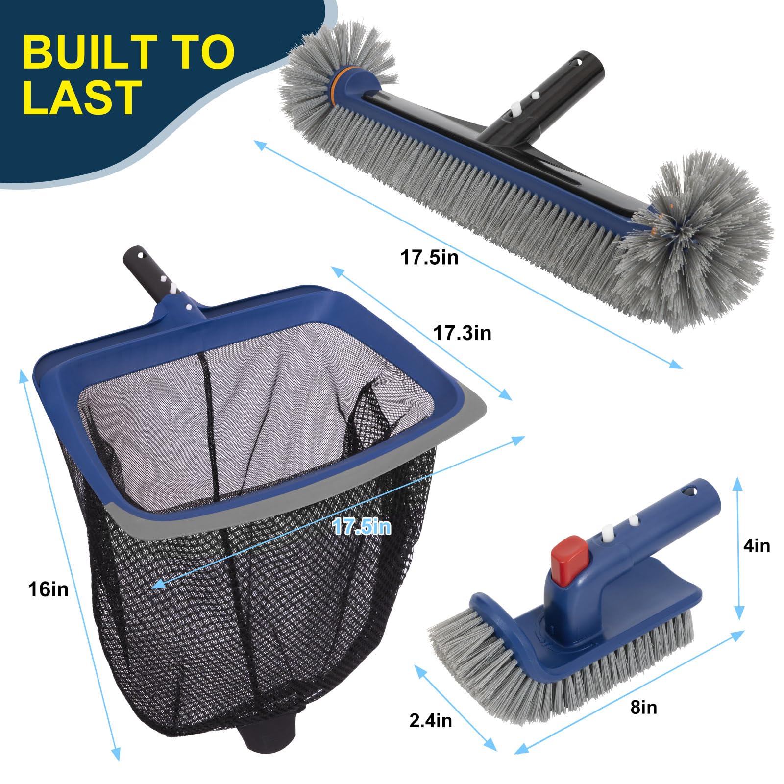 POOLAZA Double-layer net bag holds more debris with lasting performance